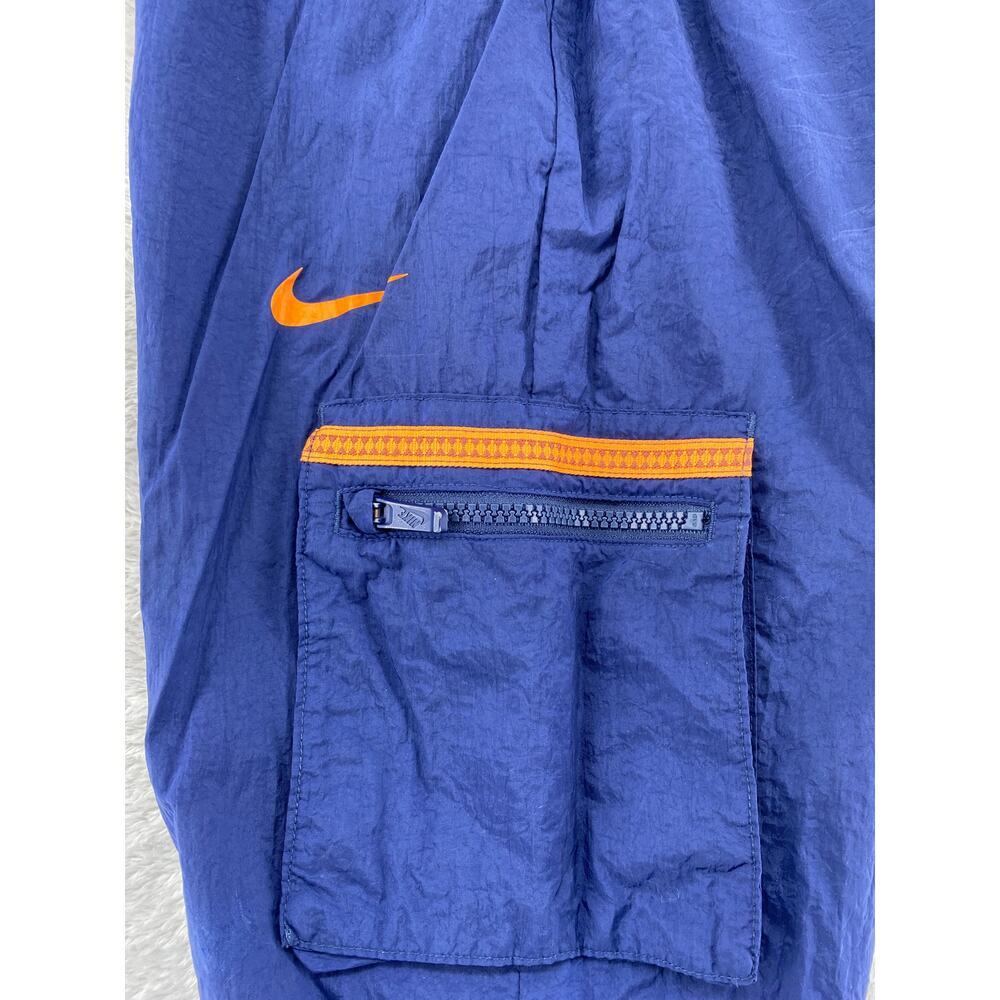 Vintage Nike Youth Cargo Track Pants Navy Orange Y2K Joggers Boys XL - Picture 8 of 13